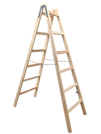 2906 Drevený rebrík dvojdielny /ŠTAFLE /PREMIUM/ PROFI