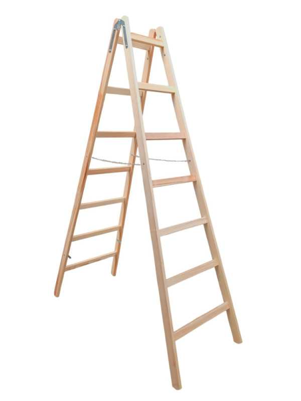 2907 Drevený rebrík dvojdielny /ŠTAFLE /PREMIUM/ PROFI