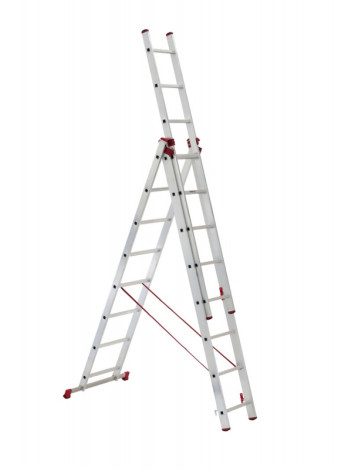 Trojdielny univerzálny neprofesionálny rebrík 6608 HOBBY