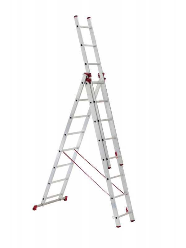 Trojdielny univerzálny neprofesionálny rebrík 6608 HOBBY